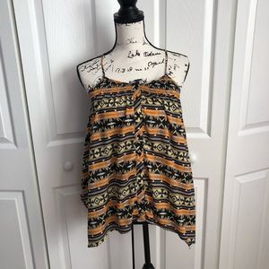 Grey Lin {Anthropologie} Small Trapeze Aztec Tank
